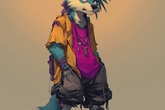 draw your furry or fursona character