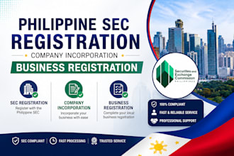 handle phi sec registration, company incorporation, and business registraion