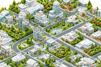 fantasy map illustration vector event map design tourist map
