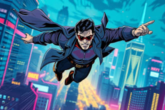 create stunning ai superhero comic book covers and novel illustrati