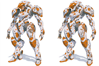 create custom mecha illustration art