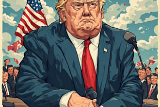 do digital political cartoon for political cartoon