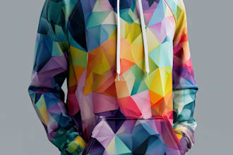 make trendy streetwear hoodie design with mockup