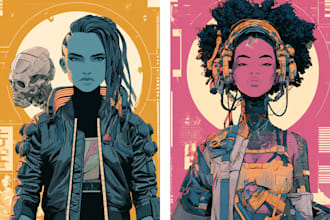 do cyberpunk futuristic city art