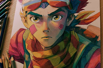 draw a unique anime artwork