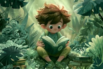 draw watercolor illustration and children story book art