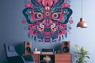 illustrate amazing custom graffiti, wall arts or murals