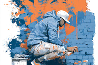 design canvas wall art and mural in graffiti street art