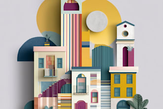 illustrate amazing custom graffiti, wall arts or murals
