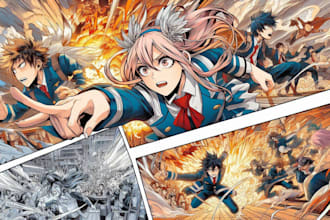 illustrate manga panels and comic book pages