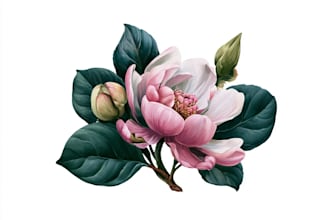 draw botanical illustration or flower illustration