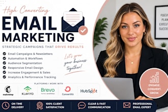 create high converting email marketing campaigns using mailchimp klaviyo  brev