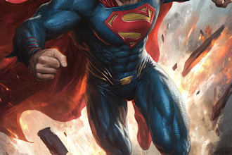 make amazing custom super hero portrait