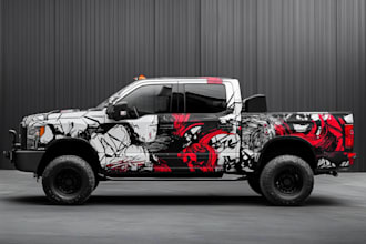 attractive car wrap design and vehicle wrap design