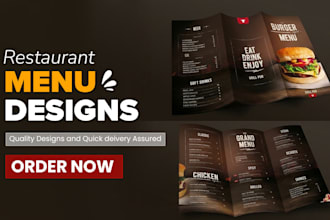 design a professional restaurant menu, food menu and menu board
