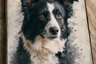 amazing royal pet portrait in custom caricature