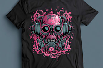 create a unique illustrated tshirt desig