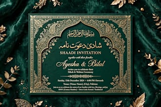 design luxury wedding invitation cards shaadi and nikkah