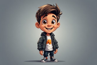 draw funny cartoon character for you