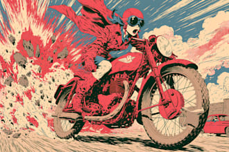 comic book illustration, comic graphic novel, comic