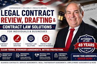 provide legal contract review drafting and contract law solution