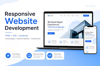 responsive web developer HTML CSS javascript