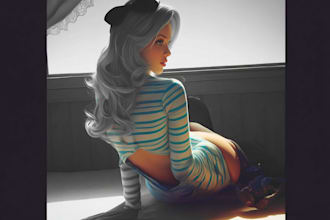 pin up girl and pin up girl illustration