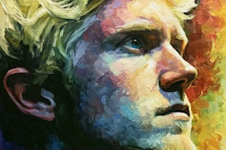 draw or paint artistic portrait of you