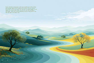 draw professional vector landscape illustration