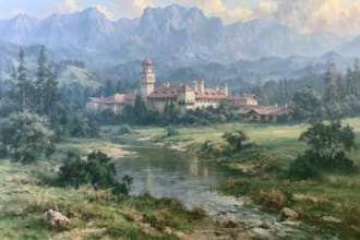 make oil painting landscape