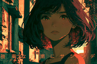 create anime style album cover