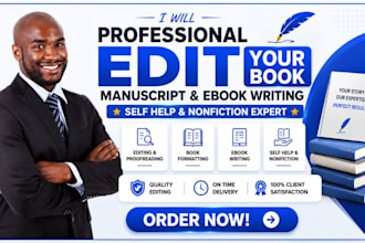 edit your book format your manuscript ebook writter and self help nonfiction