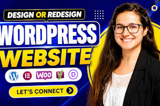 build wordpress website development, business website or wordpress blog website