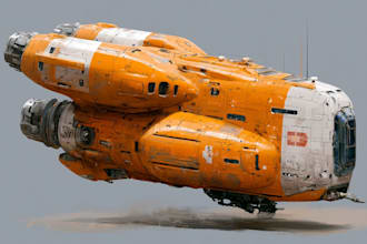draw high quality spaceship concept