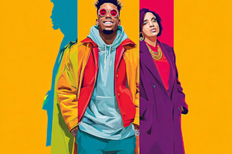 draw vector pop art illustration