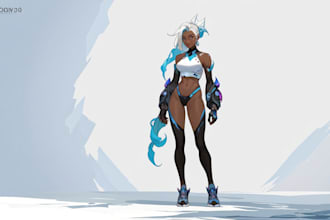 make a character illustration in a fantasy world