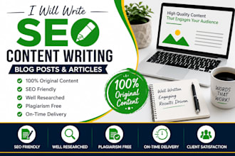 write SEO friendly blog posts and articles