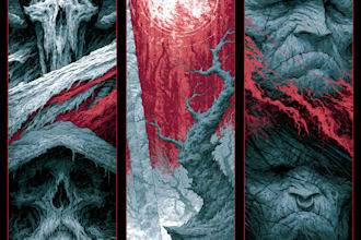 design a terrifying horror book cover illustration