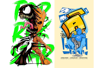 design custom vector graphics for t shirt clothing brands and amazon merch
