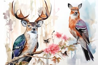 digital paint or illustrate your pet or animal