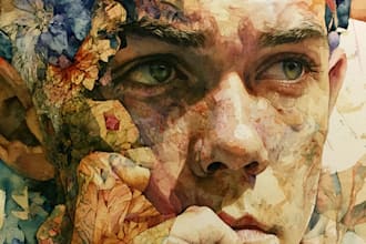 custom watercolor character illustrations and portraits