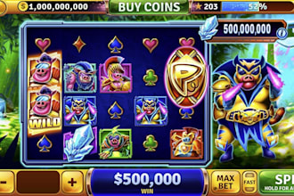 design stunning slots game ui graphics , animation and icon