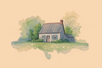 do watercolor house painting