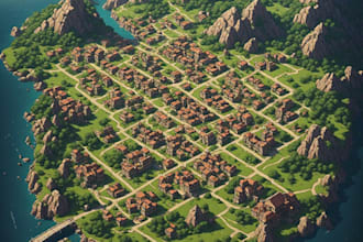 map design vector map site map illustrated map fantasy game