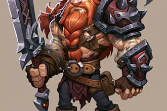 draw 2d game character illustration
