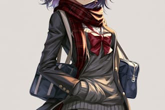 draw anime character sheet for you