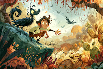draw full color illustrations, and any cartoon drawing