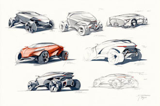 draw product design concept sketches