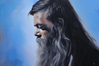 create artistic digital oil paintings for portraits