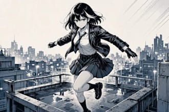 illustrate manga panels and comic book pages
